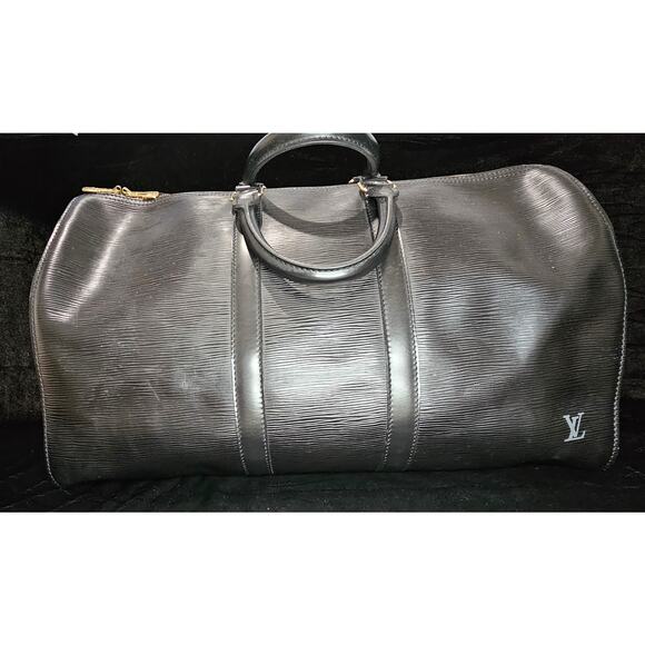 LOUIS VUITTON Epi Keepall 45 Boston Bag Black - Picture 3 of 16